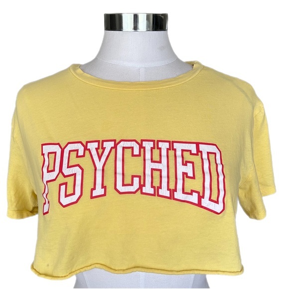 H&M XS Psyched Graphic Crop Top - Picture 2 of 6